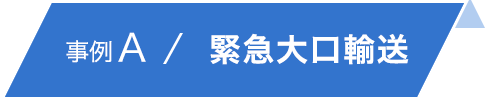 事例A 緊急大口輸送