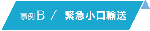 事例B 緊急小口輸送